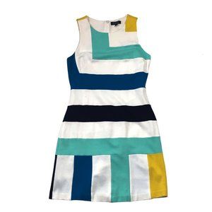 Christian Francis Roth Colorblock Sleeveless Dress, Size 8